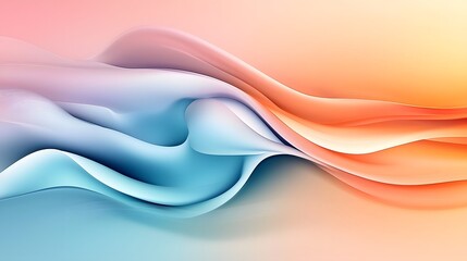 Poster - Fluid and Abstract Composition with Smooth Transitioning Wave Patterns in Bold and Radiant Hues Ideal for Backgrounds Wallpapers and Various Digital Projects