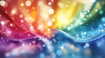Poster - Smooth and Blurred Spectrum of Rainbow Colors Softly Transitioning from Warm to Cool Tones Perfect as a Colorful and Abstract Backdrop for Modern Design and Digital Art
