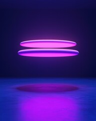 Wall Mural - two glowing purple circles. ai.