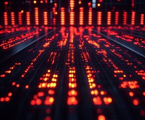 Aufkleber - Blurred Cityscape at Night with Red and Yellow Lights
