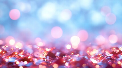 Wall Mural - Festive lights bokeh background, holiday sparkle