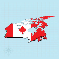 Canada map Design Vector illustration graphic