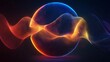 © ASA Creative - Futuristic Abstract Neon Energy Ball with Glowing Wavy Magical Flow on Dark Background
