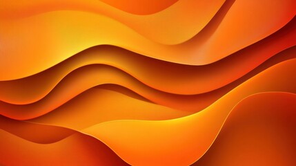 Wall Mural - Abstract waves in warm orange tones creating a dynamic background