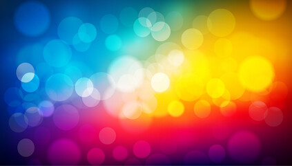 Wall Mural - colorful bokeh. abstract festive blurred background. bright defocused glowing lights effect. graphic