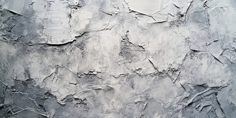 Poster - Abstract textured wall in varying shades of gray displaying a rough cement surface with intricate patterns ideal for background use.