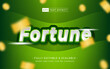 © ezabbie - luck typography style. fortune editable text effect. green money games