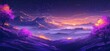 © POV Studio - Purple Fantasy Sunset, Mountains, Trees, Stars