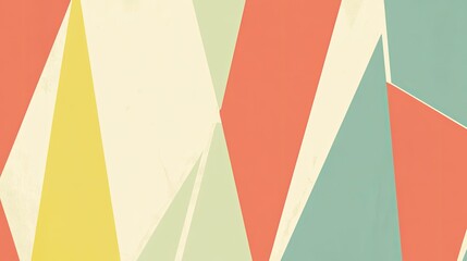 Wall Mural - Colorful Geometric Abstract Pattern with Soft Pastel Tones