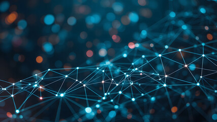 Abstract line network technology background