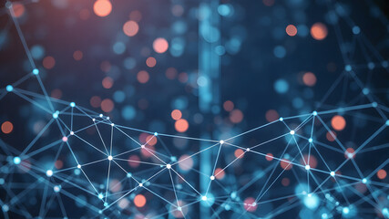 Abstract line network technology background