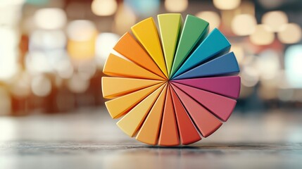 Aufkleber - Vibrant Color Wheel Spectrum Chart Design Element for Business Presentation