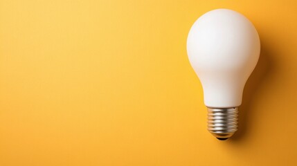 Aufkleber - Bright White Lightbulb on Yellow Background Idea Concept