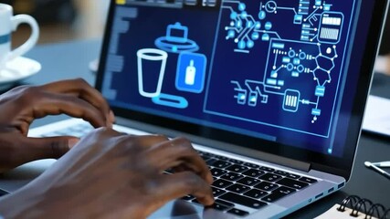 Software Developer Working on a Laptop