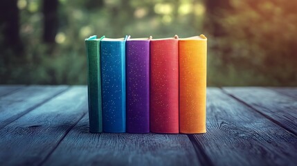 Wall Mural - a book with pride rainbow pages