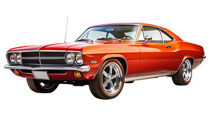 Naklejka na meble vintage car isolated on transparent white background, clipping path