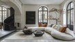 © Raena - Parisian Modern Interior Design, Comfortable Living Room, neutral tones, stylish decor, spacious apartment