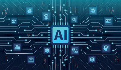 ai generate concept. artificial intelligence content generator tool. ai assistant for graphic design
