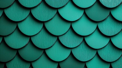 Wall Mural - Textured Green Scale Pattern for Background or Design Use