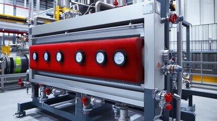Aufkleber - Industrial filter system operating in factory