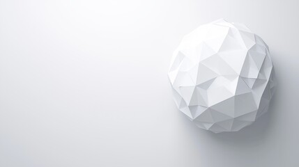 Aufkleber - Abstract White Geometric Sphere Low Poly Design Background