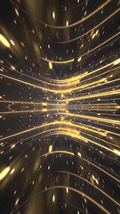 Wall Mural - abstract background animation with glittering shiny gold particles and golden shooting stars. this l