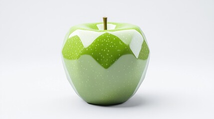 Aufkleber - Green Apple Geometric Design Still Life  Studio Shot