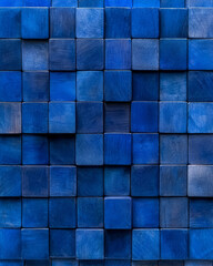 Aufkleber - Lightly textured navy backdrop intersected by shimmering turquoise cubes, each positioned with