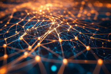Wall Mural - a picture showing a close up of a complex network