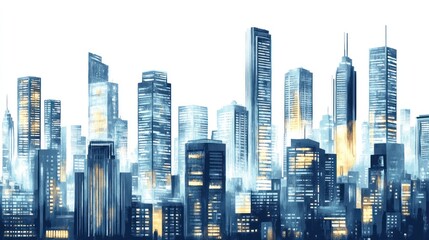 Aufkleber - Night city skyline, rocket launch, urban development, futuristic design, website banner