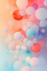 Aufkleber - Bubble-like organic clusters floating in a space of graded color shifting between warm reds and