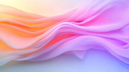 Aufkleber - Artistic arrangement of silky drapes in pink and purple, each fold softly reflecting a gentle