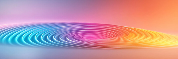 Aufkleber - Concentric rings in glowing scarlet and electric blue transitioning seamlessly, evoking a hypnotic