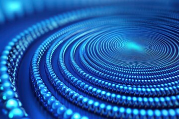 Aufkleber - Blue spiral design featuring multiple spheres in an abstract composition with a vibrant color palette