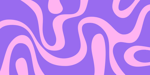 Poster - Abstract Wavy Geometric Y2k Texture Vector Design. Cool Trendy Groovy Curvy Pattern. Psychedelic Trippy Liquid Colorful Backdrop.