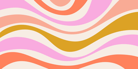 Poster - Abstract Wavy Geometric Y2k Texture Vector Design. Cool Trendy Groovy Curvy Pattern. Psychedelic Trippy Liquid Colorful Backdrop.