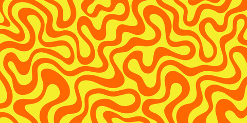 Poster - Abstract Wavy Geometric Y2k Texture Vector Design. Cool Trendy Groovy Curvy Pattern. Psychedelic Trippy Liquid Colorful Backdrop.