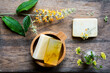 © Nadine Greeff - Beauty product natural soap with flowers and herbs