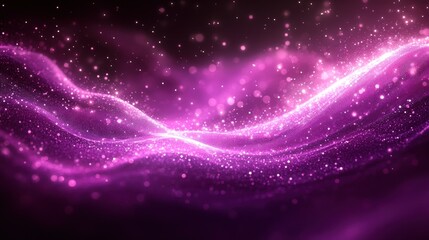 Wall Mural - Abstract purple wavy particles background