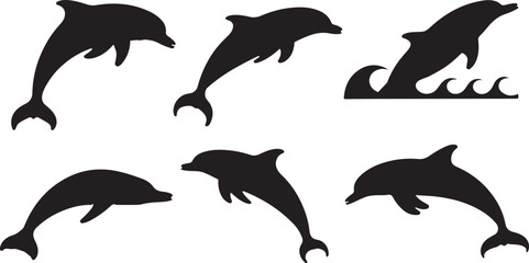  Dolphin silhouettes