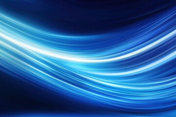 Wall Mural - Dynamic Blue Light Waves on Abstract Background for Creative Design