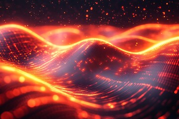 Leinwandbilder - Futuristic high-speed energy waves in sleek motion, perfect for technology and innovation themes.
