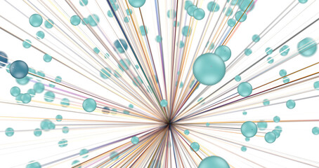 Fototapete - technology with polygonal shapes on dark blue background.