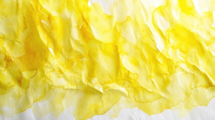 Wall Mural - A close-up shot of yellow paint on canvas