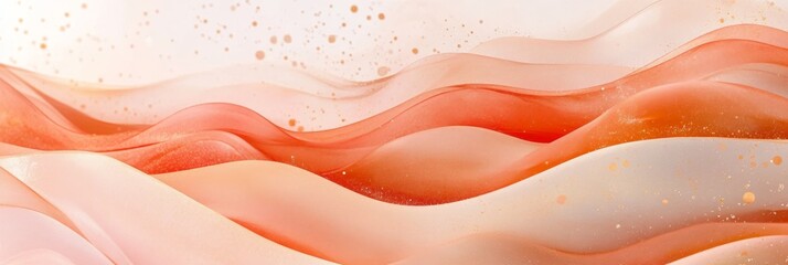 Wall Mural - Dynamic Organic Wave Pattern with Soft Clean Colors in Background