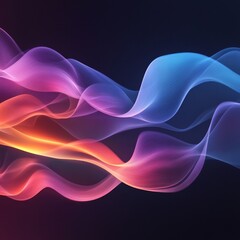 Wall Mural - Abstract Motion Waves Background in Flowing Color Layers