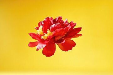 Wall Mural - A bright red and yellow flower arrangement in a vase, perfect for decoration or gift giving