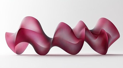 Wall Mural - A conceptual abstract shadow resembling flowing waves across a smooth, glossy surface.