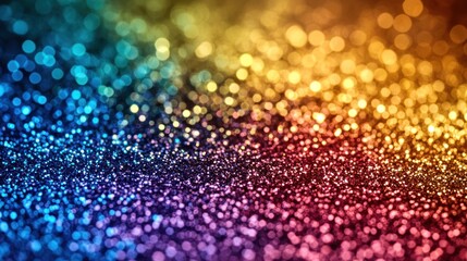 Canvas Print - Colorful glitter bokeh background