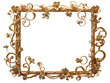 © Vladacha - golden frame with floral flourishes and baroque, on transparent background png